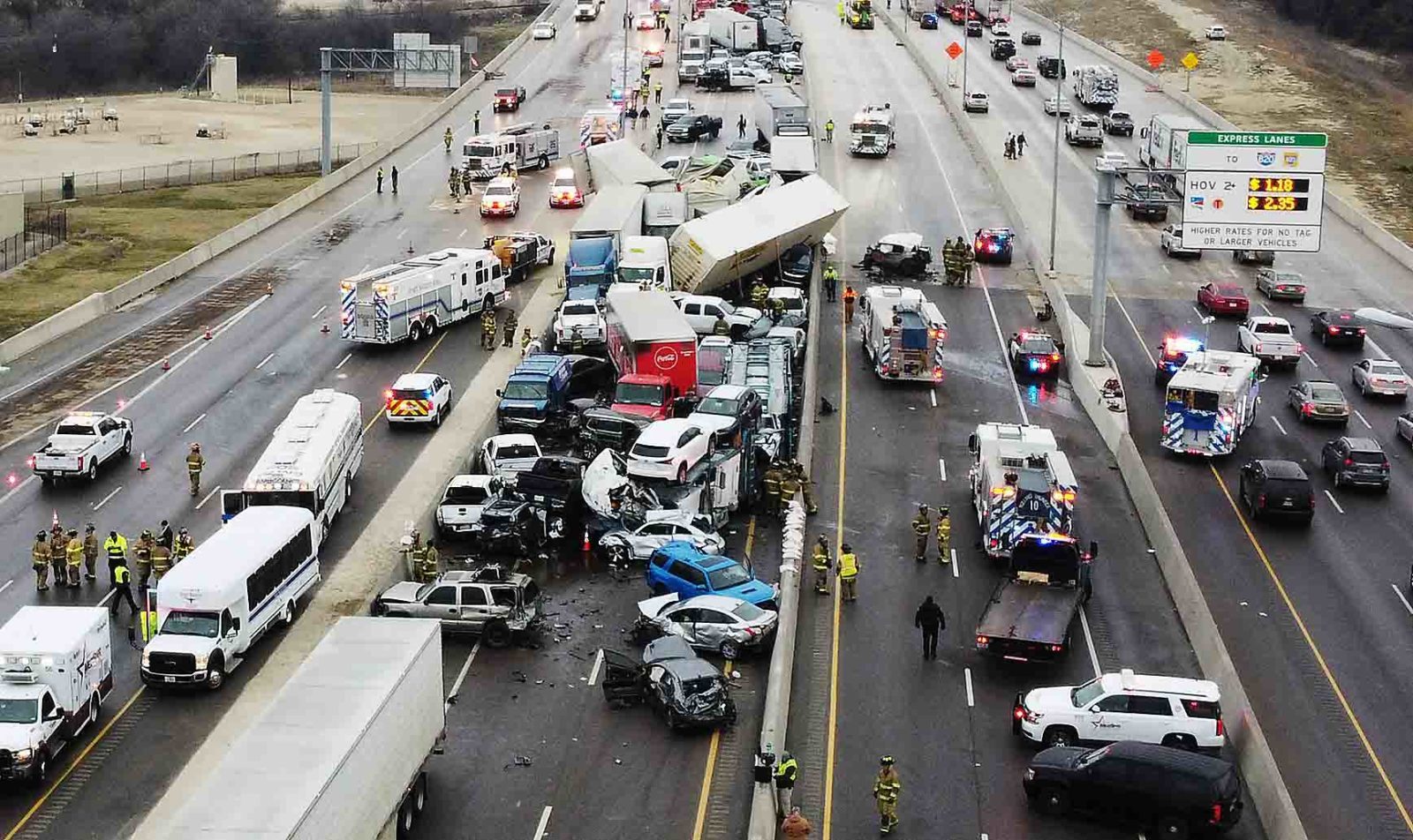 Accidente I35W febrero 2021