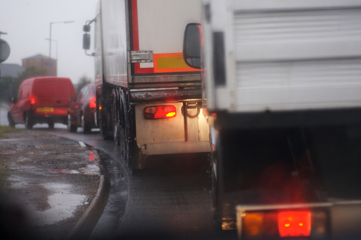 Houston rear-end truck collision in stop and go traffic. Undefeated rear-end 18-wheeler accident lawyers.