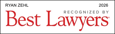 Ryan Zehl, recognized by Best Lawyers 2026